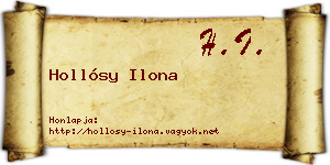 Hollósy Ilona névjegykártya